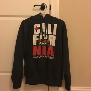 Grey California Republic Flag Hoodie